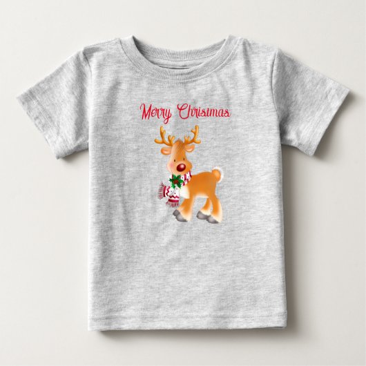 Baby T-Shirt Holiday Rudolph (Voorkant)
