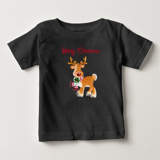 Baby T-Shirt Holiday Rudolph (Voorkant)