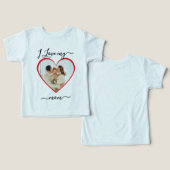 Baby t-shirt Ik hou van mijn moeder (Ontwerp Voorkant & Achterkant)