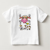 Baby T-shirt Koe (Achterkant)