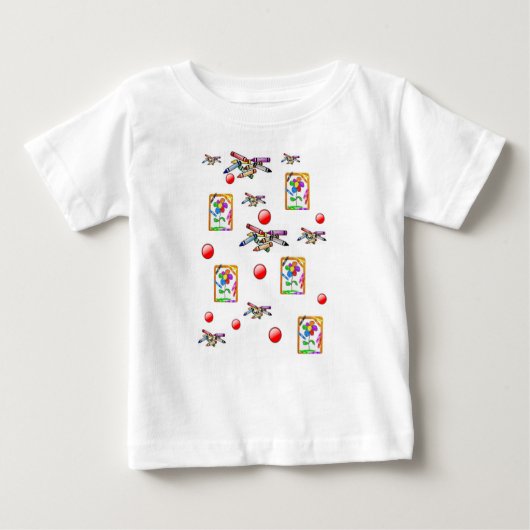 Baby T-shirt krijtje (Voorkant)