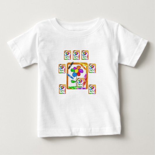 Baby T-shirt krijtje (Voorkant)