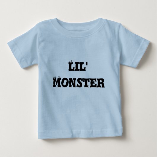 Baby T-Shirt, Light Blue, Lil' Monster (Voorkant)