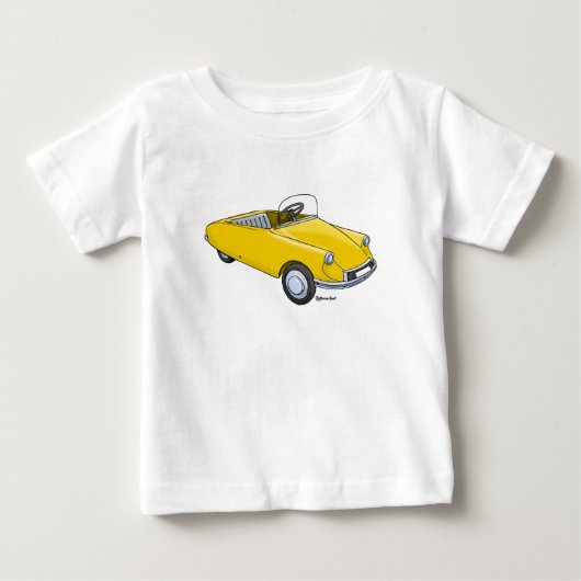 Baby t-shirt met afbeelding Citroën DS trapauto (Voorkant)