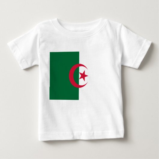 Baby T-shirt met Algerijnse vlag (Voorkant)