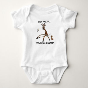 Baby t-shirt met baby giraf, muis en bijen