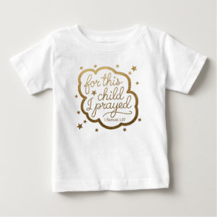 Baby T-shirt met bijbelvers 1 Samuel 1:27
