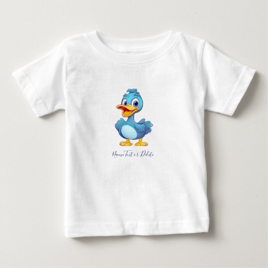 Baby T-shirt met Blauwe Eend (Voorkant)