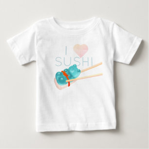 Baby T-shirt met blauwe Gummy Bear "Ik hou van Sus