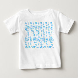 Baby t-shirt met blauwe spiralen