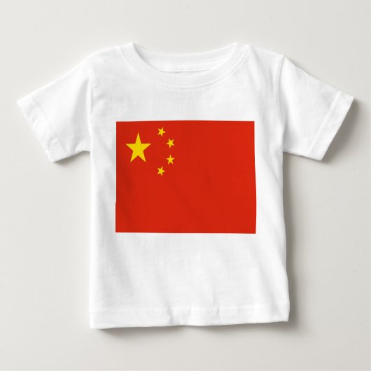 Baby T-shirt met Chinese vlag (Voorkant)