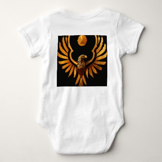 "Baby T-shirt met Crystal Eagle Design (Achterkant)