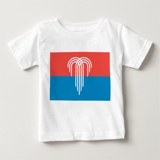 Baby T-shirt met de vlag van Kansas City (Voorkant)