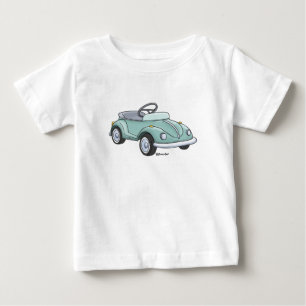 Baby t-shirt met een kever trapauto