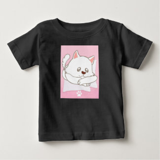 Baby T-shirt met een print van een schattige kat