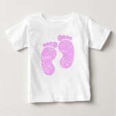 Baby T-shirt met een Word Cloud (Voorkant)