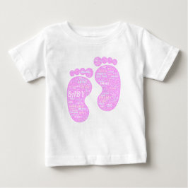 Baby T-shirt met een Word Cloud