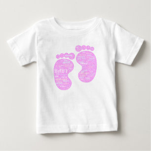 Baby T-shirt met een Word Cloud