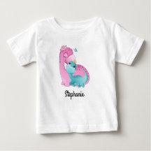 Baby T-shirt met eigen naam | dinosauriërs