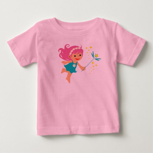 Baby t-shirt met feeënmeisje (Voorkant)