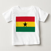 Baby T-shirt met Ghanese vlag (Voorkant)