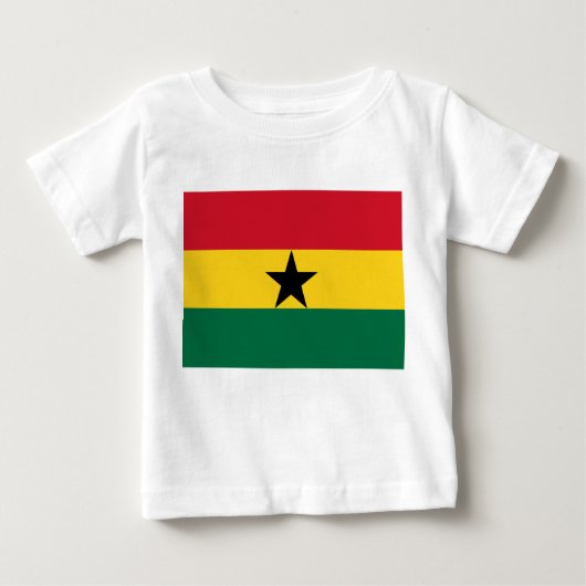 Baby T-shirt met Ghanese vlag (Voorkant)
