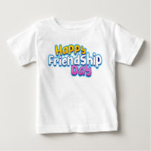 Baby T-shirt met "Happy Friendship Day" Logo