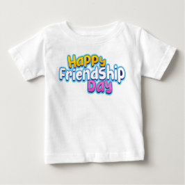 Baby T-shirt met "Happy Friendship Day" Logo