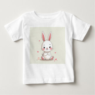 baby T-shirt met konijnenillustratie