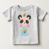 Baby T-shirt met Koning Panda Motief (Voorkant)