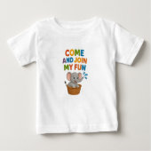 Baby T-shirt met leuke olifant (Voorkant)