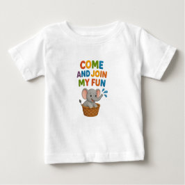 Baby T-shirt met leuke olifant