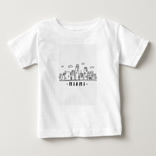 Baby T-shirt met "Miami" (Voorkant)