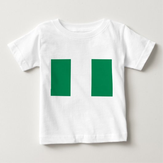 Baby T-shirt met Nigeriaanse vlag (Voorkant)
