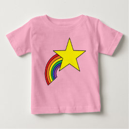 Baby T-shirt met regenboog en geel Star-ontwerp