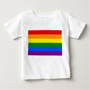 Baby T-shirt met regenboogvlag