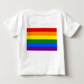 Baby T-shirt met regenboogvlag (Achterkant)