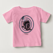 baby t-shirt met "Retro Camera" (Voorkant)