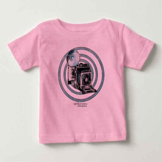 baby t-shirt met "Retro Camera" (Voorkant)