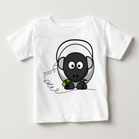 Baby T-shirt met schapenafdrukken (Voorkant)