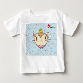 Baby T-shirt met Schattige Cat Design – Schattig e (Voorkant)
