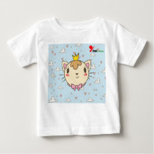 Baby T-shirt met Schattige Cat Design – Schattig e