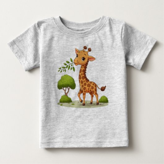 Baby T-shirt met Schattigee Giraffe print (Voorkant)