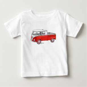 Baby t-shirt met vintage pickup trapauto