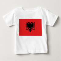 Baby T-shirt met vlag van Albanië