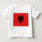 Baby T-shirt met vlag van Albanië (Achterkant)