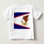 Baby T-shirt met vlag van Amerikaans-Samoa (Achterkant)