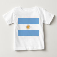 Baby T-shirt met vlag van Argentinië