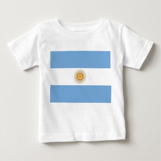 Baby T-shirt met vlag van Argentinië (Voorkant)