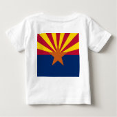 Baby T-Shirt met vlag van Arizona, VS. (Achterkant)